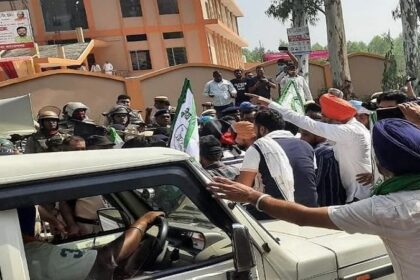 अंबाला में प्रदर्शन कर रहे किसानों से टकराई भाजपा सांसद की कार, एक किसान घायल, जमकर हंगामा