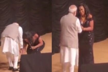 PM Modi USA Visit: अमेरिकी सिंगर मैरी मिलबेन ने गाया राष्ट्रगान 'जन गण मन', फिर छुए पीएम मोदी के पैर