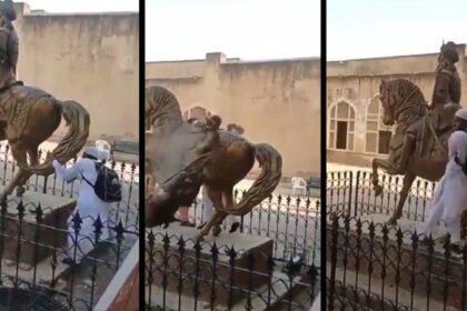 महाराजा रणजीत सिंह जी की मूर्ति के साथ तोड़फोड़, इस पार्टी का सदस्य गिरफ्तार, देखें Video