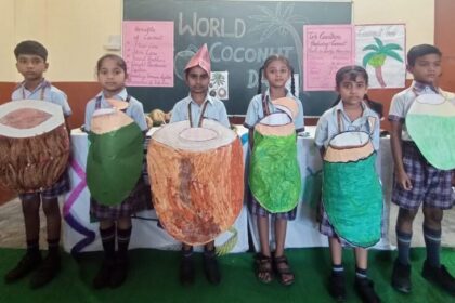 World Coconut Day 2023: सेंट सोल्जर स्कूल में विश्व दिवस पर छात्रों को नारियल के गुणों की जानकारी दी