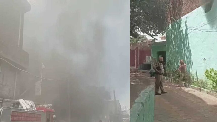R- Breaking the wall of the factory so that the smoke collected inside could come out.