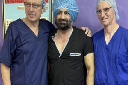 Germany's renowned Dr. ALIOZ FRANZ arrived to meet the renowned Dr. Harpreet Singh of Orthonova Hospital