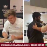 Magnus Carlsen bangs table in anger