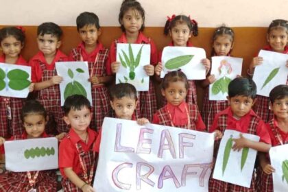 Leaf craft activity was organised at St. Soldier