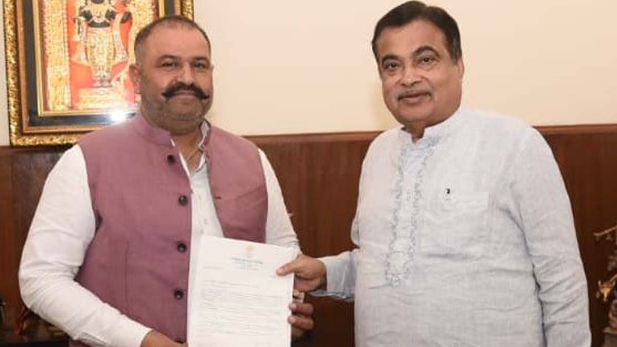 Sushil Rinku with Nitin Gadkari