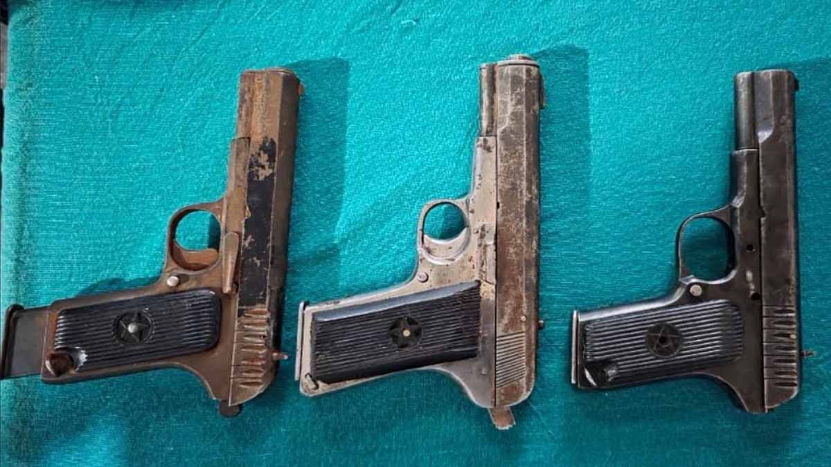 pistols recovered