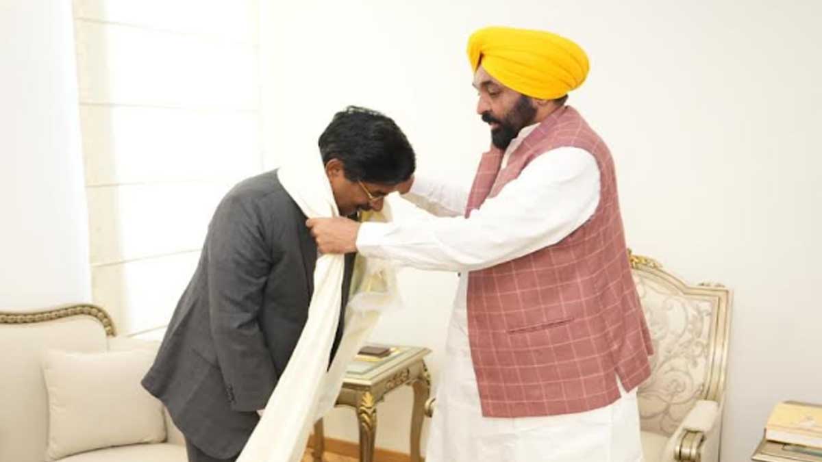 Rajya Sabha MP from Tamil Nadu Calls on Punjab CM, Extends Invitation for Prestigious Event