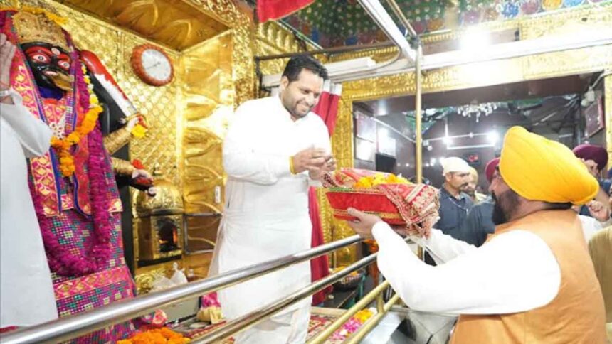 CM Mann bowed down in Shri Kali Mata Mandir