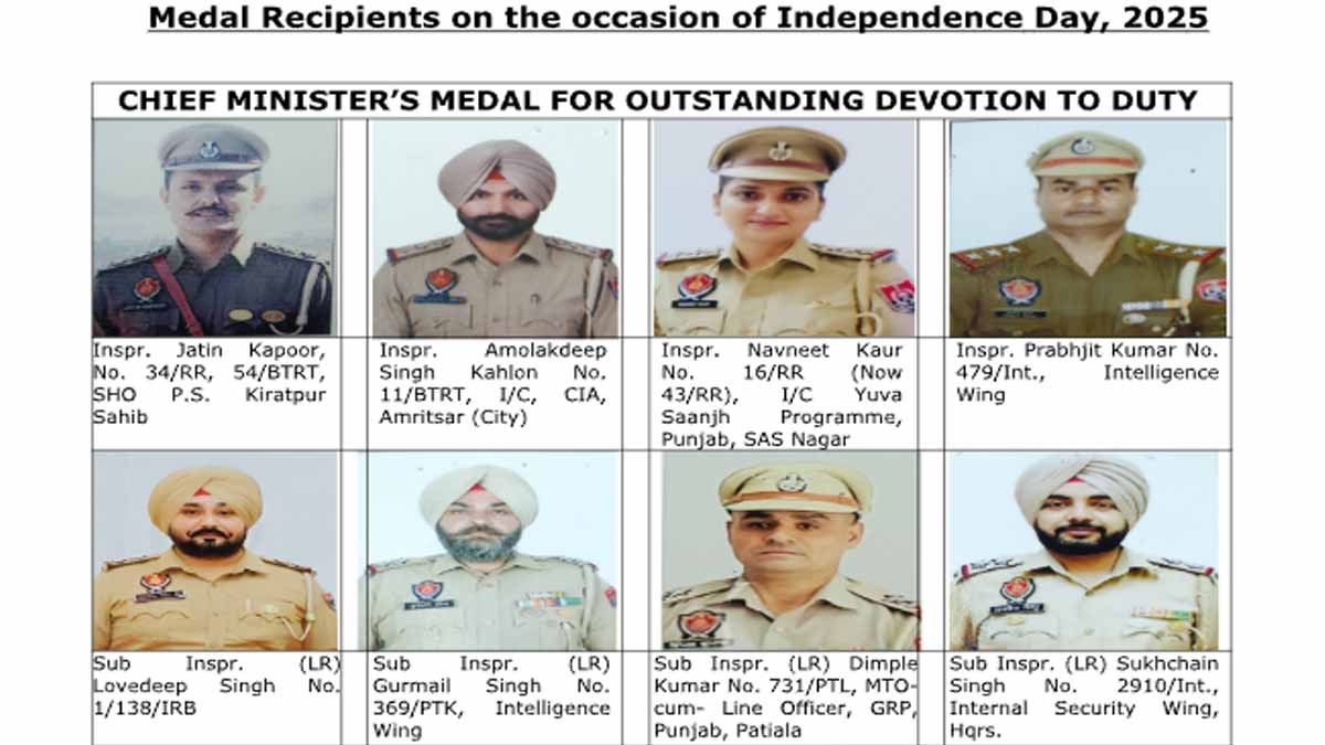 CM’S Medal for Outstanding Devotion to Duty