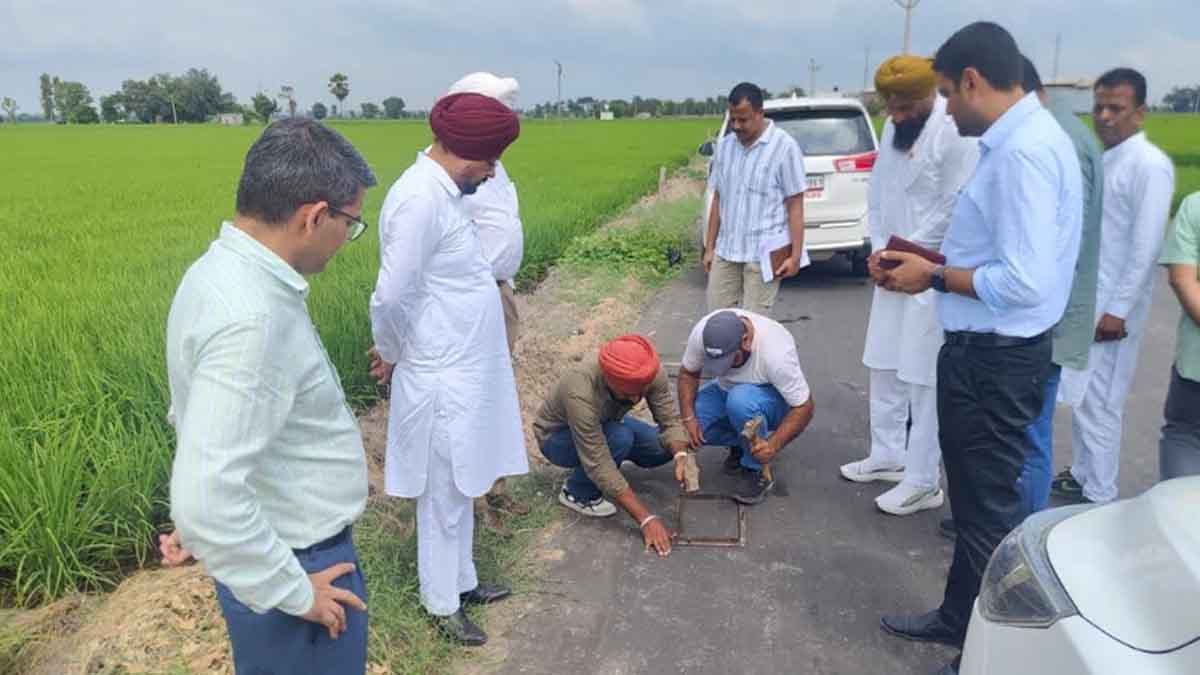 Punjab Mandi Board Secretary inspected the ongoing development works in Sangrur