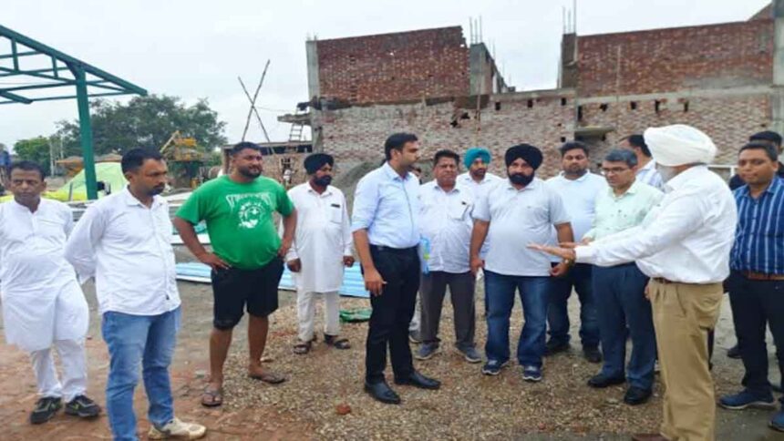 Punjab Mandi Board Secretary inspected the ongoing development works in Sangrur