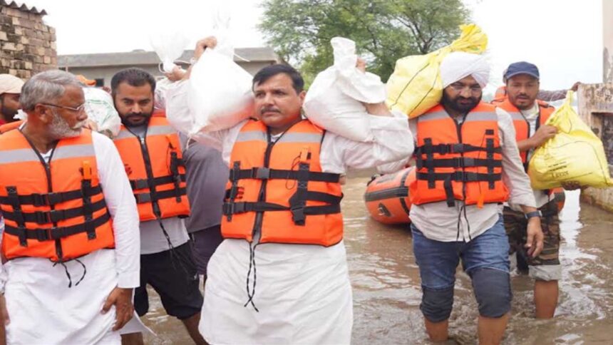 Rajya Sabha MP Sanjay Singh and Tarunpreet Singh Saund visit Fazilka