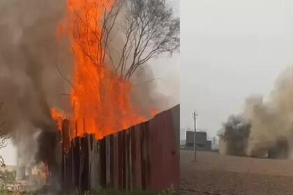 Fire breaks out in furniture house in Derabassi