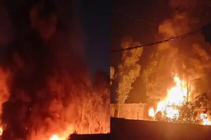 Fire breaks out in tyre factory godown in Jalandhar