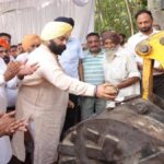 Harjot Bains laid the foundation stone for a high-level bridge over the Sawan River