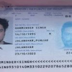 Harminder Singh's passport