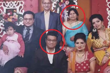 Woman Sushila Negi was strangled to death by her son Ravi. This photo is from Ravi's wedding, where the entire family was present