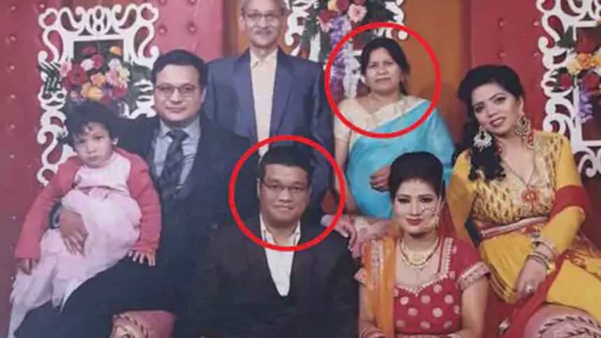 Woman Sushila Negi was strangled to death by her son Ravi. This photo is from Ravi's wedding, where the entire family was present