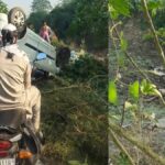 Speeding car hit a young man riding a bike in Jalandhar