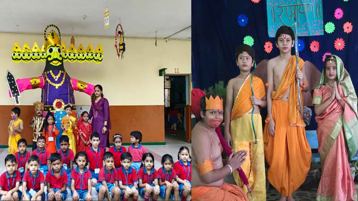 Students of St. Soldier Group celebrate Dussehra