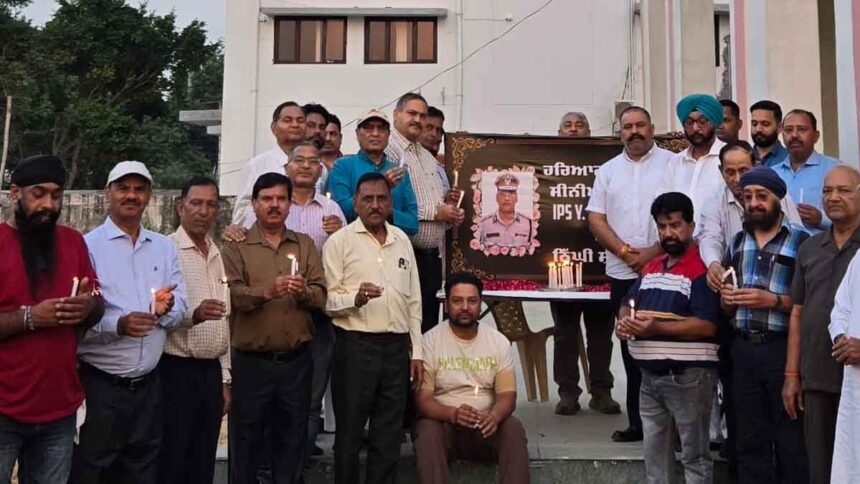 पूर्व सांसद सुशील रिंकू की अगुवाई में हरियाणा के दलित IPS अफसर वाई पूरण कुमार को दी गई श्रद्धांजलि