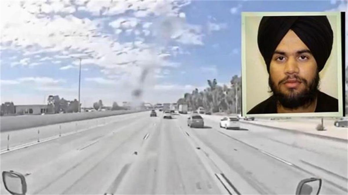 Truck hits cars on the I-10 freeway in California