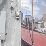 Truck hits cars on the I-10 freeway in California