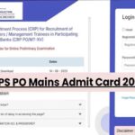 ibps po mains 2025 admit card