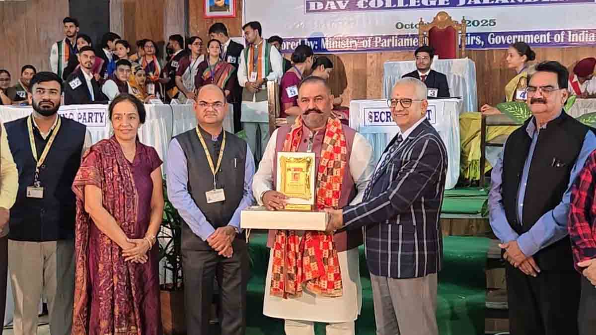 डीएवी कालेज जालंधर के विद्यार्थी राष्ट्रीय युवा संसद में प्राप्त करेंगे पहला स्थान- सुशील रिंकू