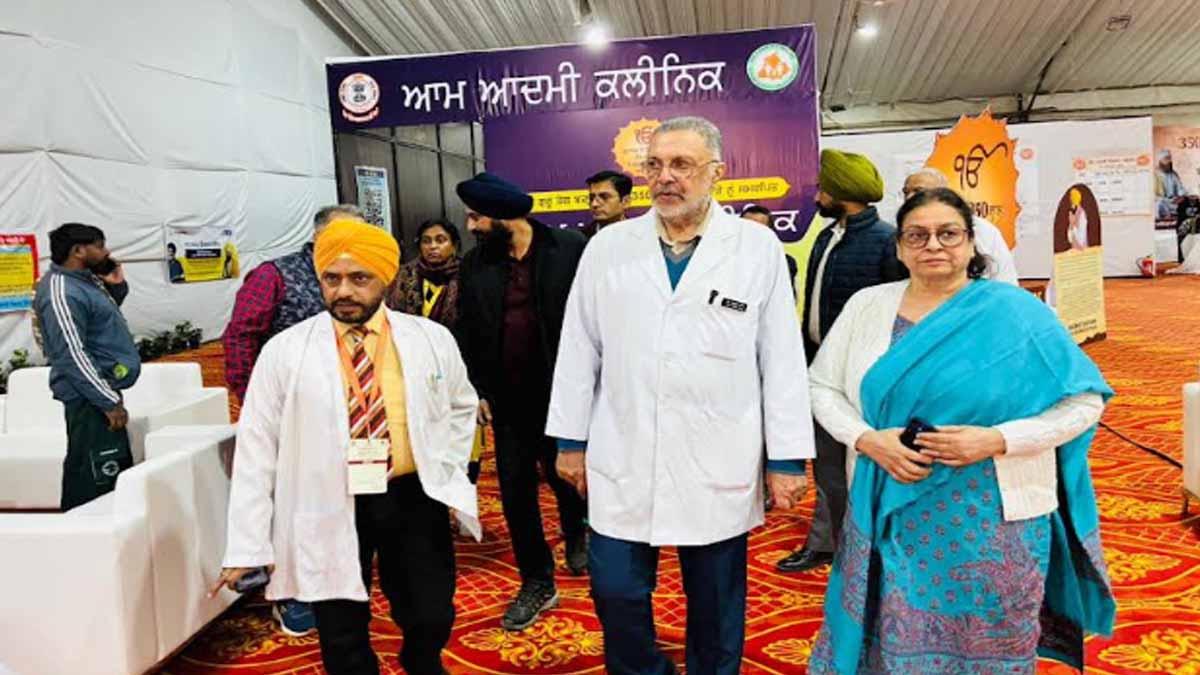 Dr. Balbir Singh inspects eye camp