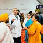 Dr. Balbir Singh inspects eye camp