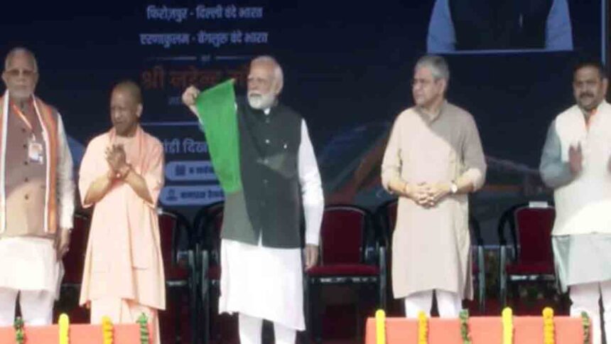 PM Modi flags off four new Vande Bharat Express trains from Varanasi