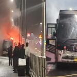 Tourist bus caught fire in Zirakpur, Mohali