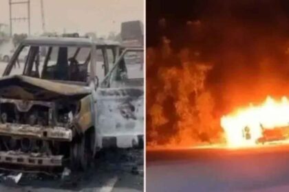 Ambulance Catches Fire