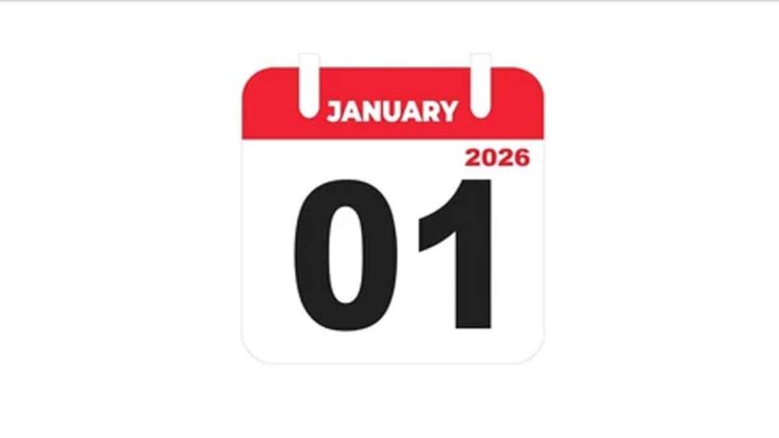 Changes From 1 January