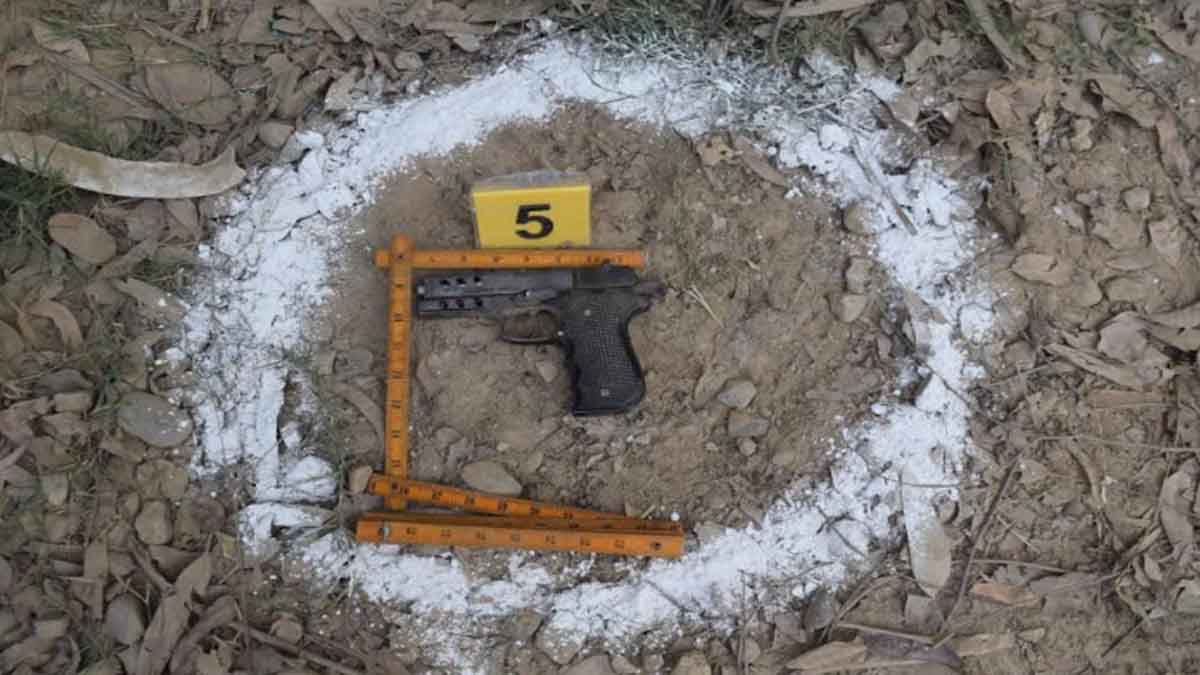 two pistols recovered