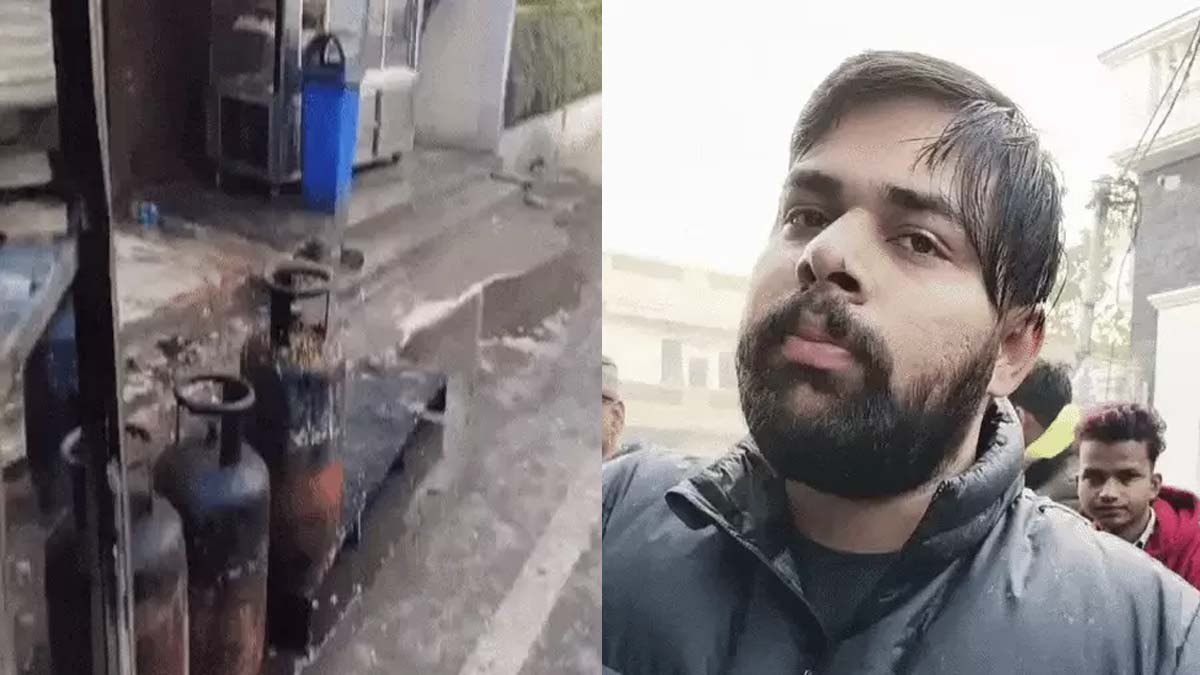 Ankush, son of the owner of New Laxmi Sweet Shop, reports the incident