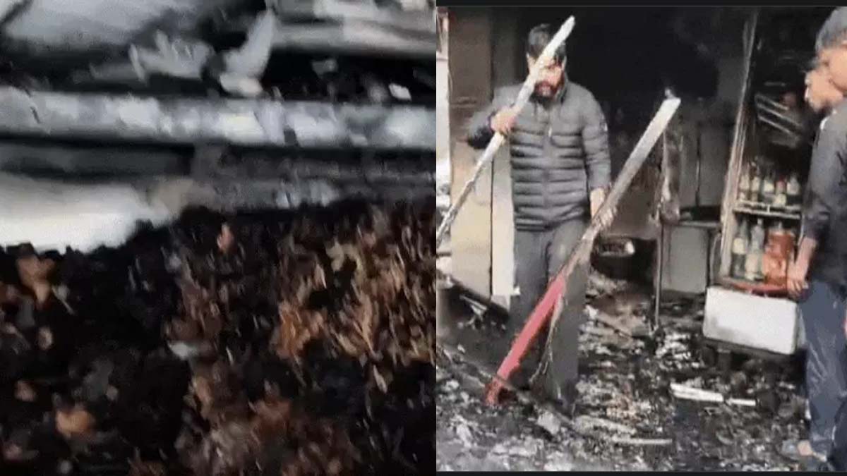 Bakery items burned inside the shop