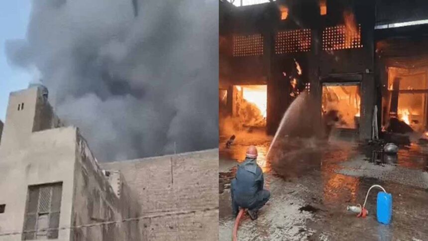 Fire breaks out at feed factory in Ludhiana