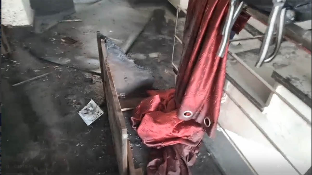 Fire broke out at the GST office