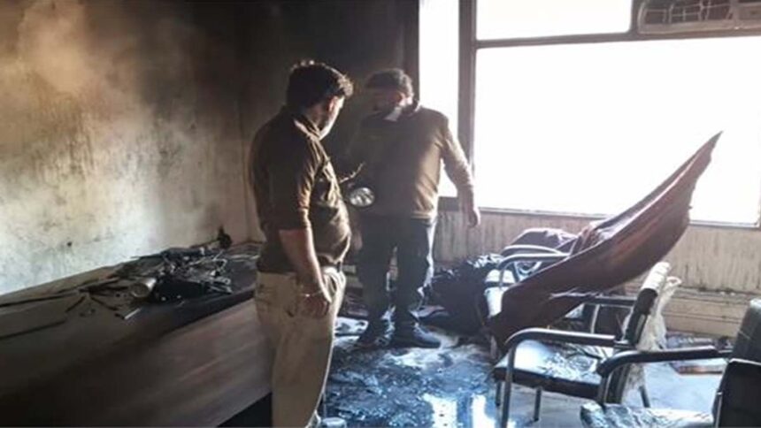 Fire broke out at the GST office