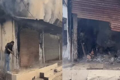 Fire in clothing store in Bhargav Camp Jalandhar