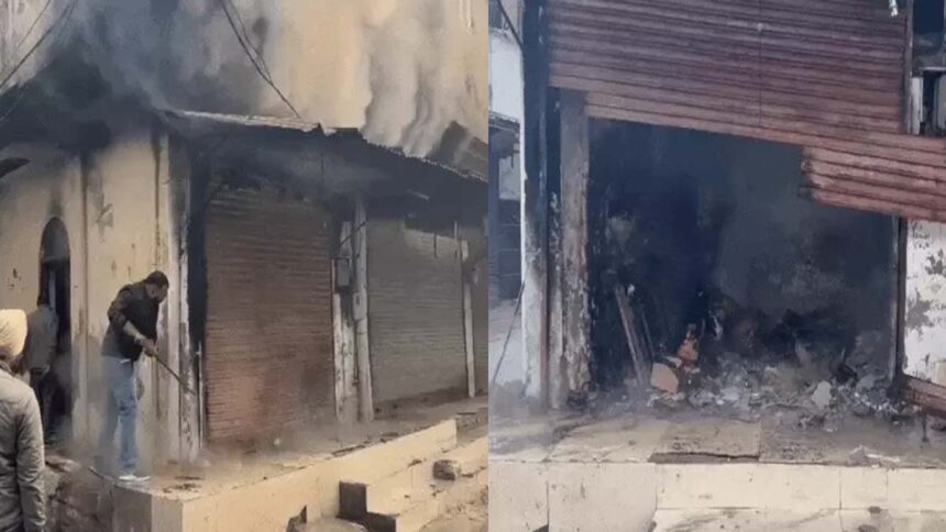 Fire in clothing store in Bhargav Camp Jalandhar