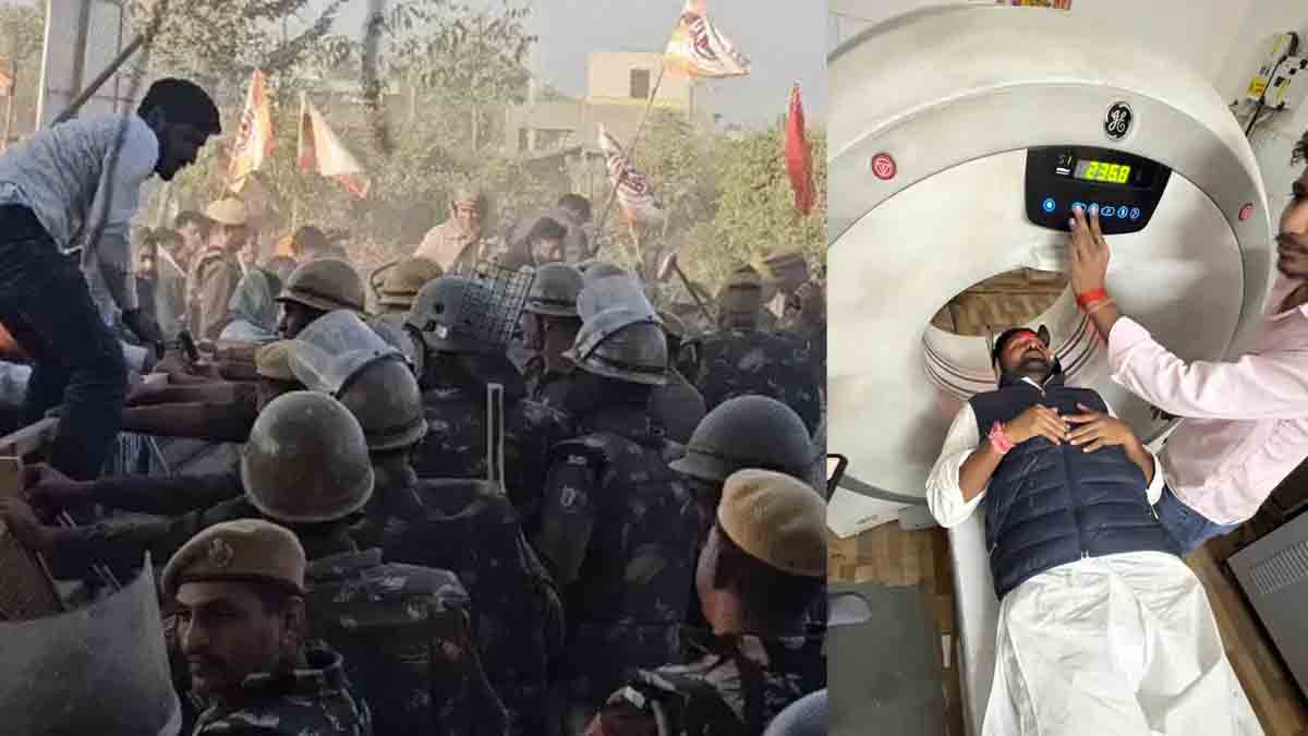 किसानों का हिंसक प्रदर्शन, 14 गाड़ियां फूंकी, पथराव और लाठीचार्ज, MLA का सिर फूटा, इंटरनेट सेवाएं बंद