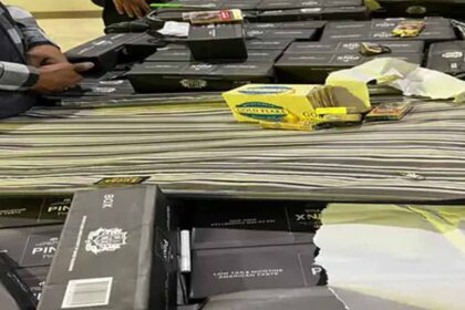 67,600 illegal cigarettes seized at Amritsar airport.