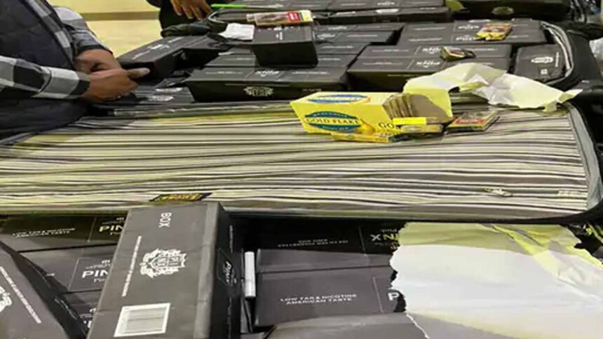 67,600 illegal cigarettes seized at Amritsar airport.