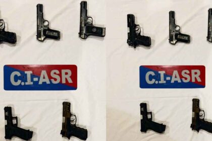 Five pistols Recovered