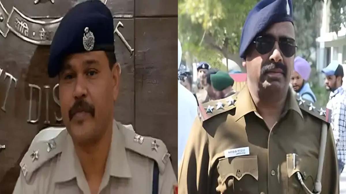 Chandigarh IG Pushpendra Kumar and Inspector Jasvir Singh