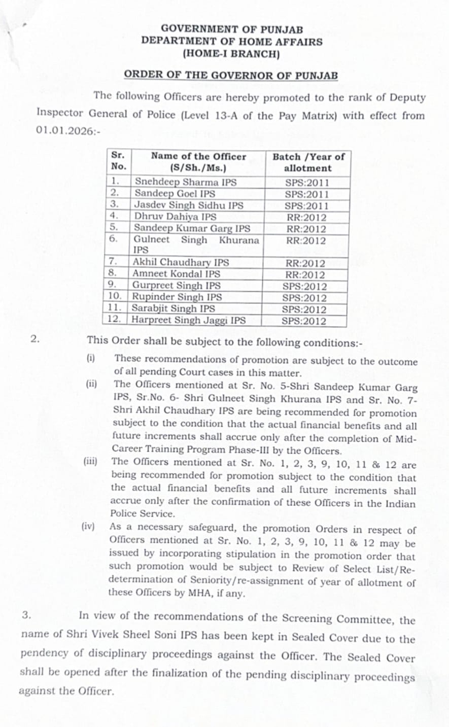 IPS Officers Promotion