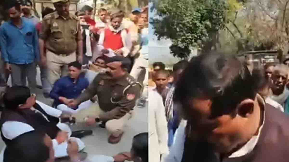 BJP MLA Gyan Tiwari Protest News